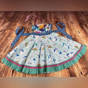 Laura Kae Designs Unicorn + Rainbows Ellie Dress